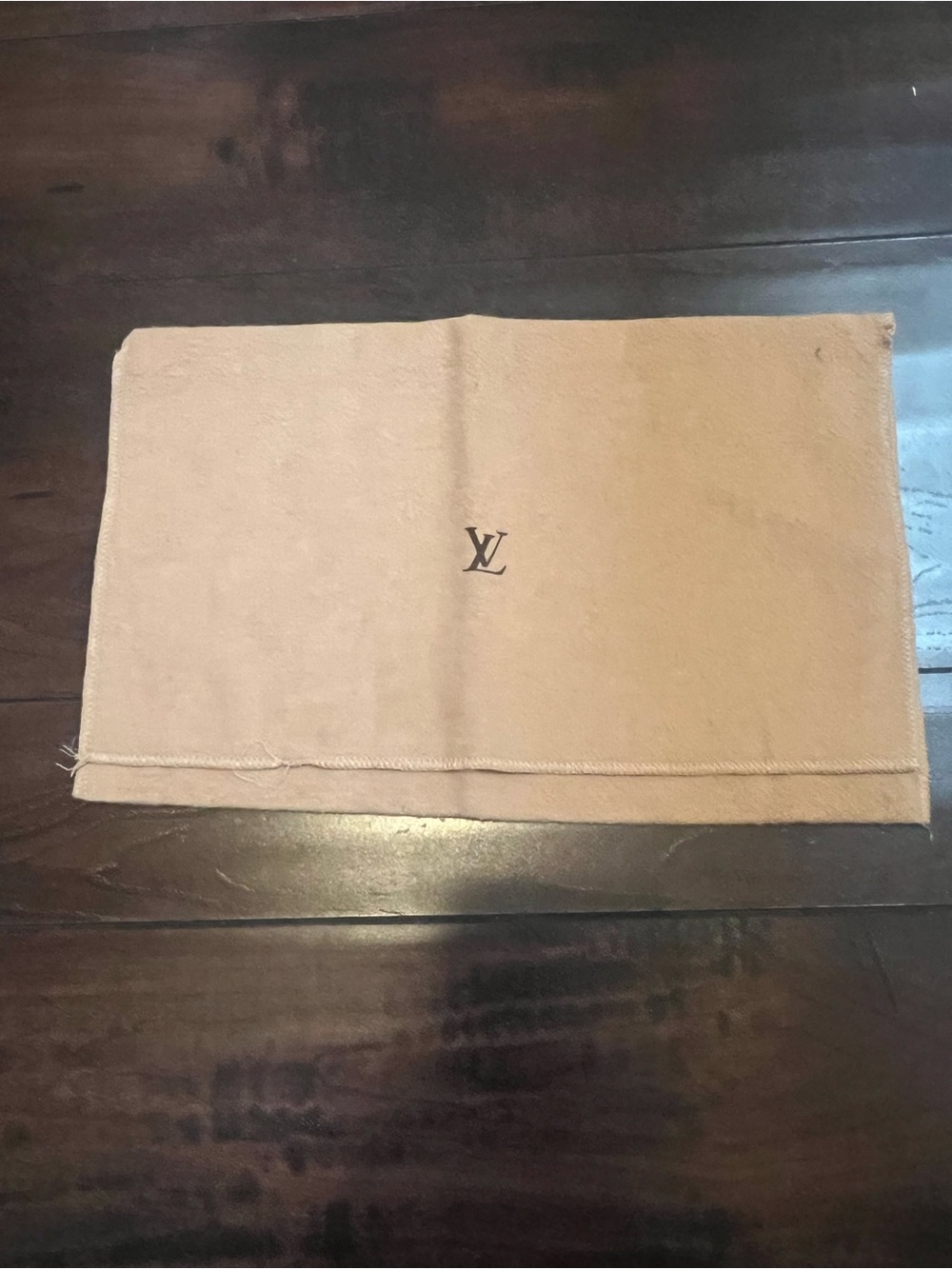 Louis Vuitton Tan Beige Logo Dust Pouch